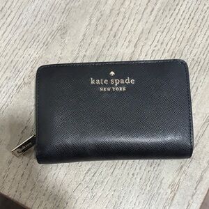 Kate Spade Midnight Black Zip Wallet